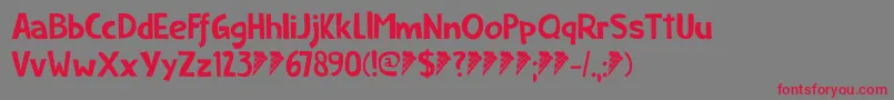 Ice Cream Man DEMO Font – Red Fonts on Gray Background