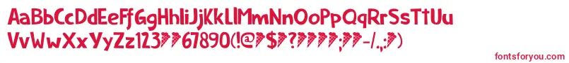 Шрифт Ice Cream Man DEMO – красные шрифты на белом фоне