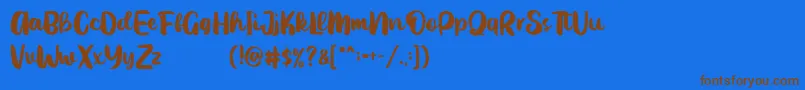 Шрифт Ice Valley Demo – коричневые шрифты на синем фоне
