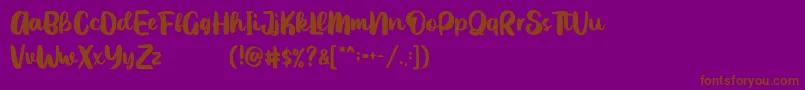 Шрифт Ice Valley Demo – коричневые шрифты на фиолетовом фоне