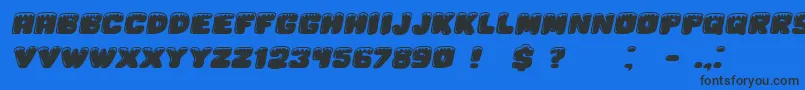 Iceberg Italic Font – Black Fonts on Blue Background