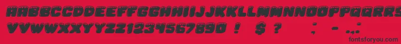 Iceberg Italic Font – Black Fonts on Red Background