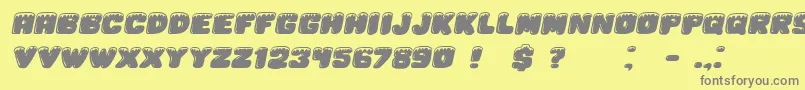 Iceberg Italic Font – Gray Fonts on Yellow Background