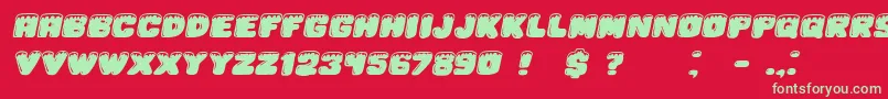 Iceberg Italic Font – Green Fonts on Red Background