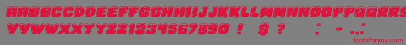 Iceberg Italic Font – Red Fonts on Gray Background