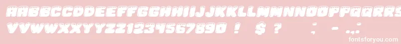 Iceberg Italic Font – White Fonts on Pink Background