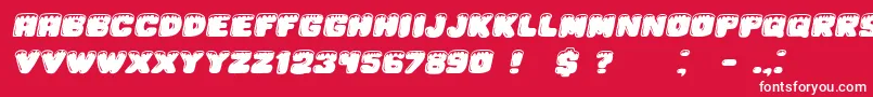 fuente Iceberg Italic – Fuentes Blancas Sobre Fondo Rojo