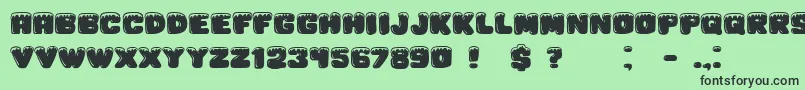 Iceberg Font – Black Fonts on Green Background