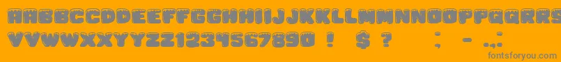 Iceberg Font – Gray Fonts on Orange Background