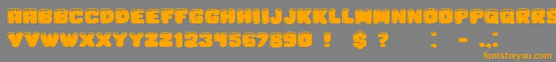 Iceberg Font – Orange Fonts on Gray Background