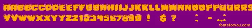 Iceberg Font – Orange Fonts on Purple Background