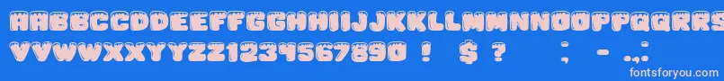 Iceberg Font – Pink Fonts on Blue Background