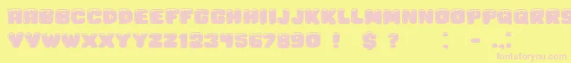 Iceberg Font – Pink Fonts on Yellow Background