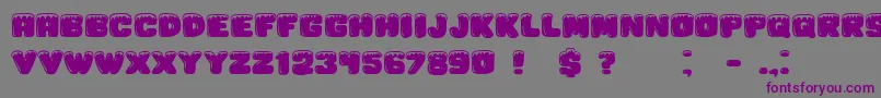 Iceberg Font – Purple Fonts on Gray Background