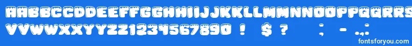 Iceberg Font – White Fonts on Blue Background