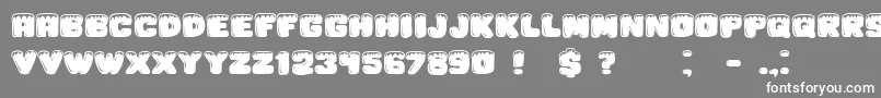 Iceberg Font – White Fonts on Gray Background