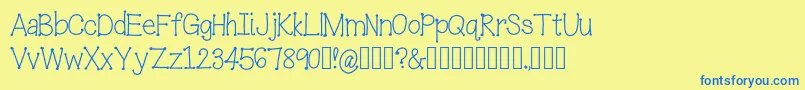 IceCreamSandwich Font – Blue Fonts on Yellow Background