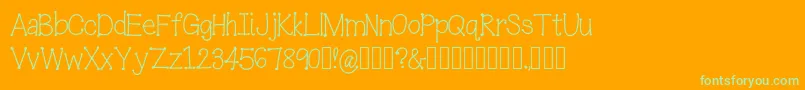 IceCreamSandwich Font – Green Fonts on Orange Background