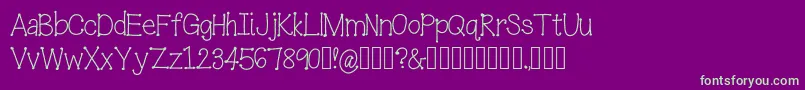 IceCreamSandwich Font – Green Fonts on Purple Background