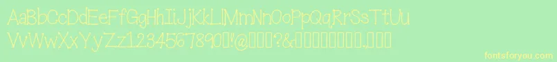 IceCreamSandwich Font – Yellow Fonts on Green Background