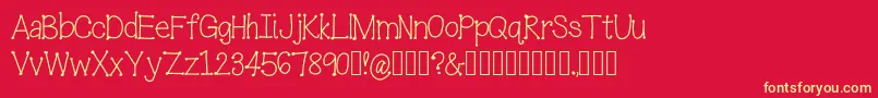 IceCreamSandwich Font – Yellow Fonts on Red Background