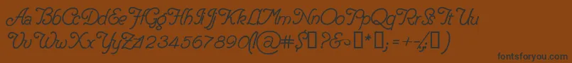 DelicacyPersonalUseOnly Font – Black Fonts on Brown Background