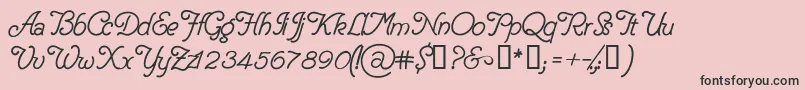 DelicacyPersonalUseOnly Font – Black Fonts on Pink Background