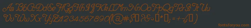 DelicacyPersonalUseOnly Font – Brown Fonts on Black Background