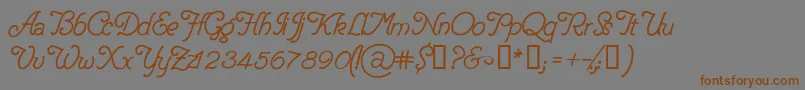 DelicacyPersonalUseOnly Font – Brown Fonts on Gray Background