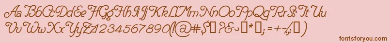 DelicacyPersonalUseOnly Font – Brown Fonts on Pink Background