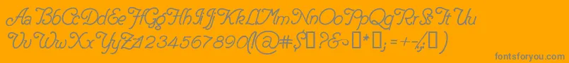 DelicacyPersonalUseOnly-Schriftart – Graue Schriften auf orangefarbenem Hintergrund