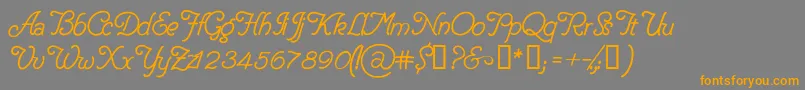 DelicacyPersonalUseOnly Font – Orange Fonts on Gray Background