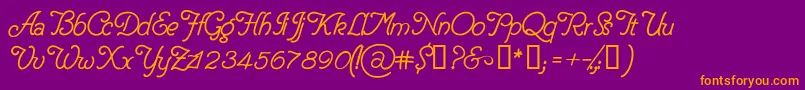 DelicacyPersonalUseOnly Font – Orange Fonts on Purple Background