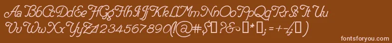 DelicacyPersonalUseOnly Font – Pink Fonts on Brown Background