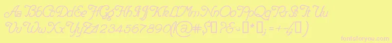 DelicacyPersonalUseOnly Font – Pink Fonts on Yellow Background