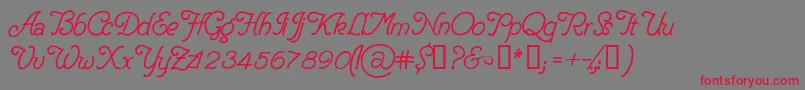 DelicacyPersonalUseOnly-Schriftart – Rote Schriften auf grauem Hintergrund