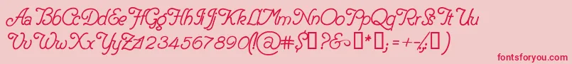 DelicacyPersonalUseOnly Font – Red Fonts on Pink Background