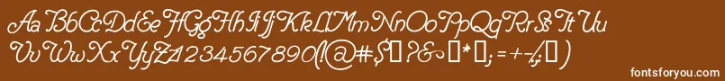 DelicacyPersonalUseOnly Font – White Fonts on Brown Background