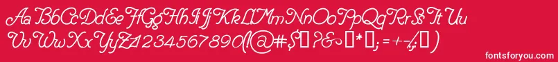 DelicacyPersonalUseOnly Font – White Fonts on Red Background
