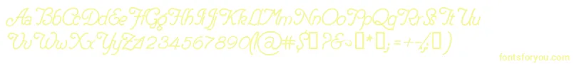 DelicacyPersonalUseOnly Font – Yellow Fonts on White Background