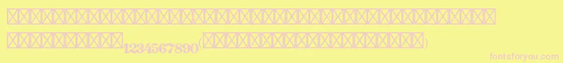 Sonatastd-fontti – vaaleanpunaiset fontit keltaisella taustalla