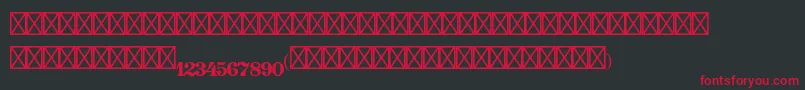 Sonatastd-fontti – punaiset fontit mustalla taustalla