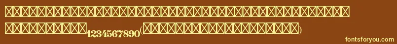 Czcionka Sonatastd – żółte czcionki na brązowym tle