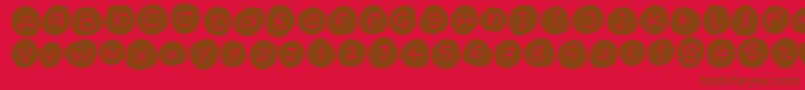 Iced Cookies Font – Brown Fonts on Red Background