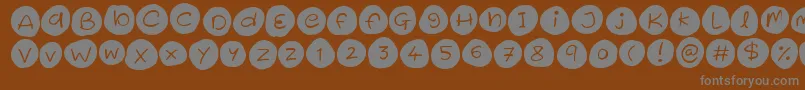 Iced Cookies Font – Gray Fonts on Brown Background