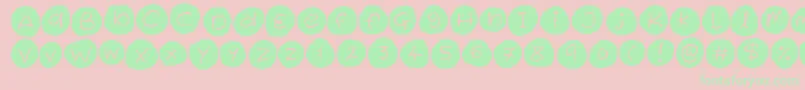 Iced Cookies Font – Green Fonts on Pink Background