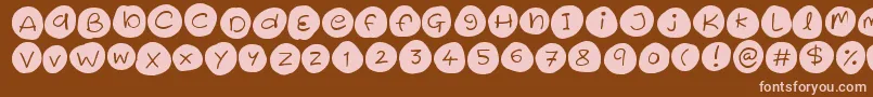 Шрифт Iced Cookies – розовые шрифты на коричневом фоне