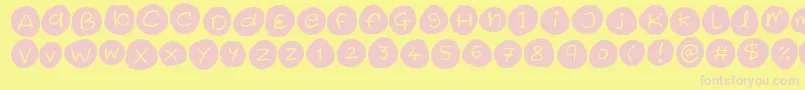 Iced Cookies Font – Pink Fonts on Yellow Background