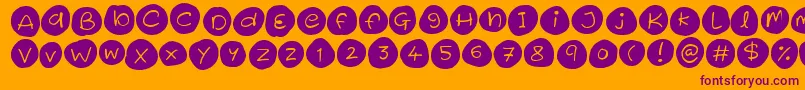 Iced Cookies Font – Purple Fonts on Orange Background