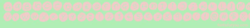 Iced Cookies Font – Pink Fonts on Green Background